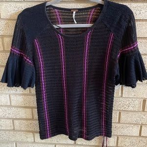 Free People knit bell sleeve sweater